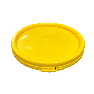 4 Gallon Outdoor Metal Handle Bucket with Lid, Yellow Color