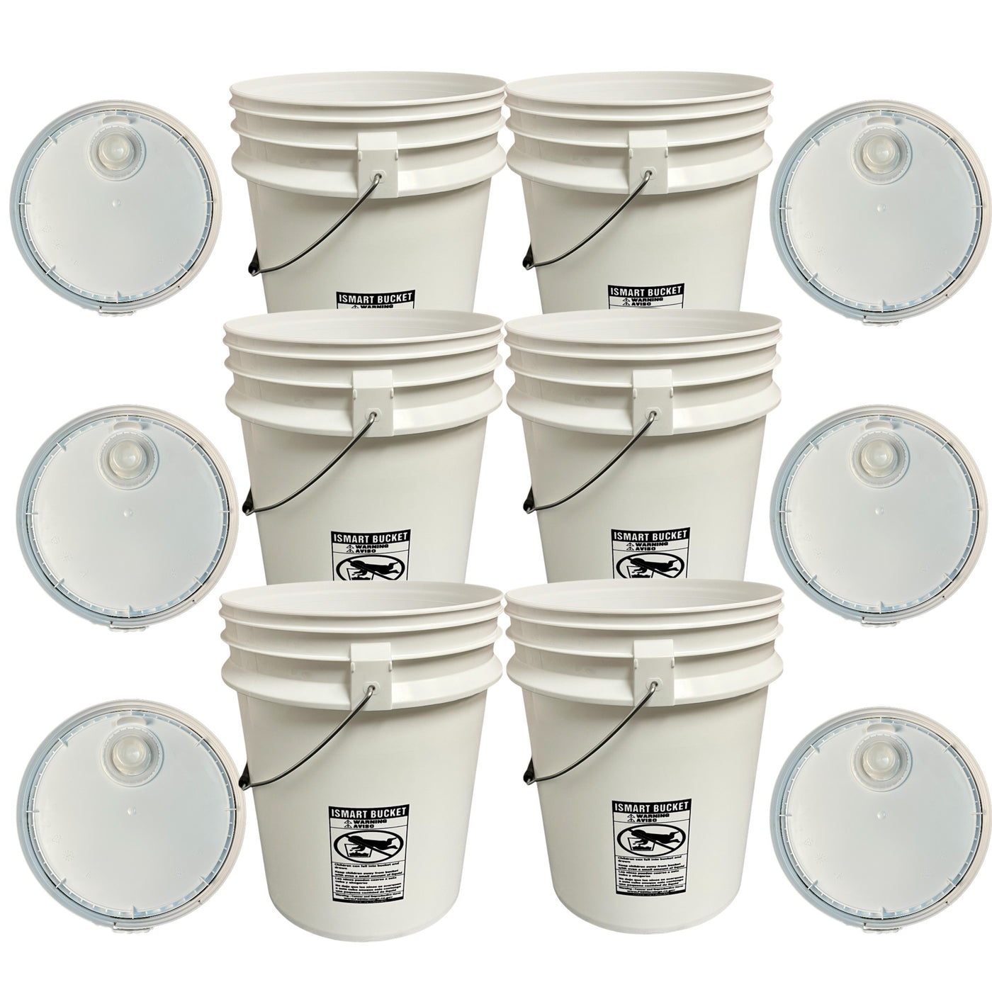 5 Gallon Bucket with Pour Spout Lid- Food Grade (BPA Free Plastic)