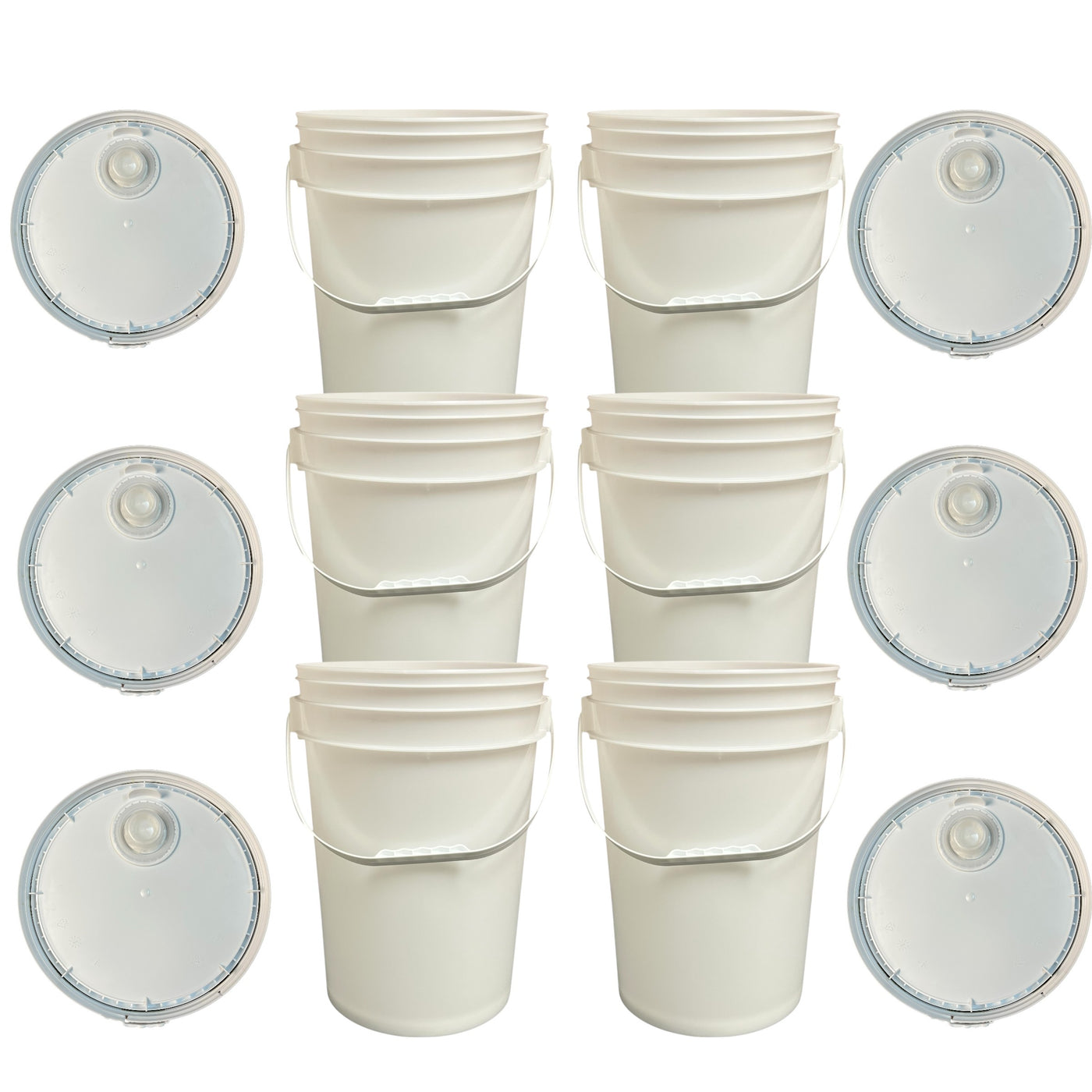 6 Gallon Bucket with Pour Spout Lid- Food Grade (BPA Free Plastic)