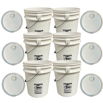 5 Gallon Bucket with Pour Spout Lid- Food Grade (BPA Free Plastic)