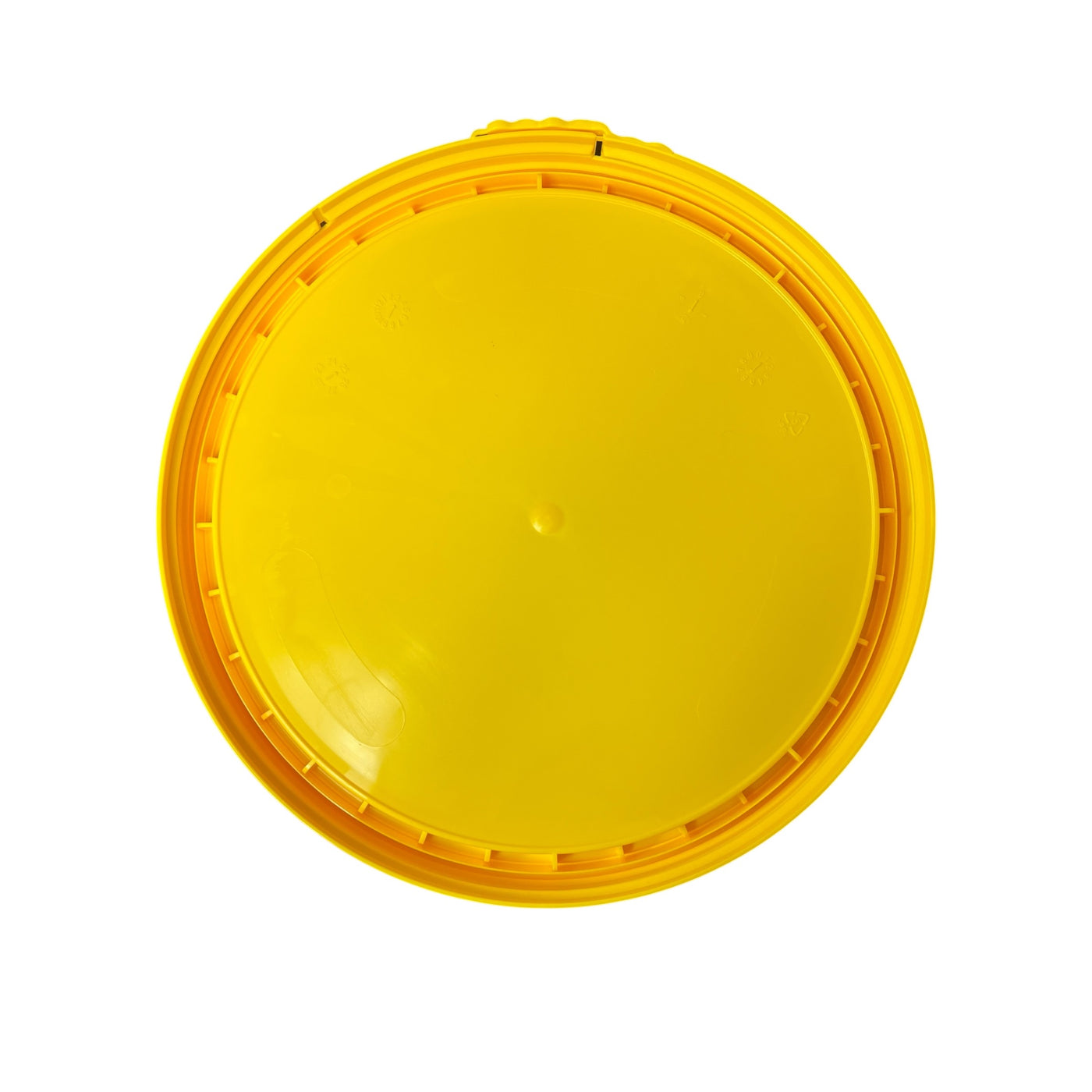 5 Gallon Outdoor Metal Handle Bucket with Lid, Yellow Color