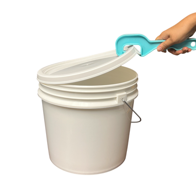 Bucket Lid Opener Tool for 3-5 Gallon Buckets, ABS Plastic, Turquoise, 9.38 Inch Length